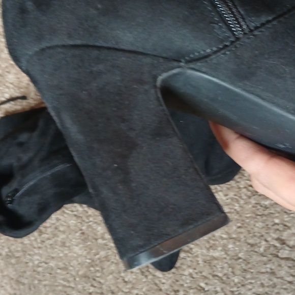 Unisa black knee high chunky heeled boots size 9.5 - Picture 9 of 16